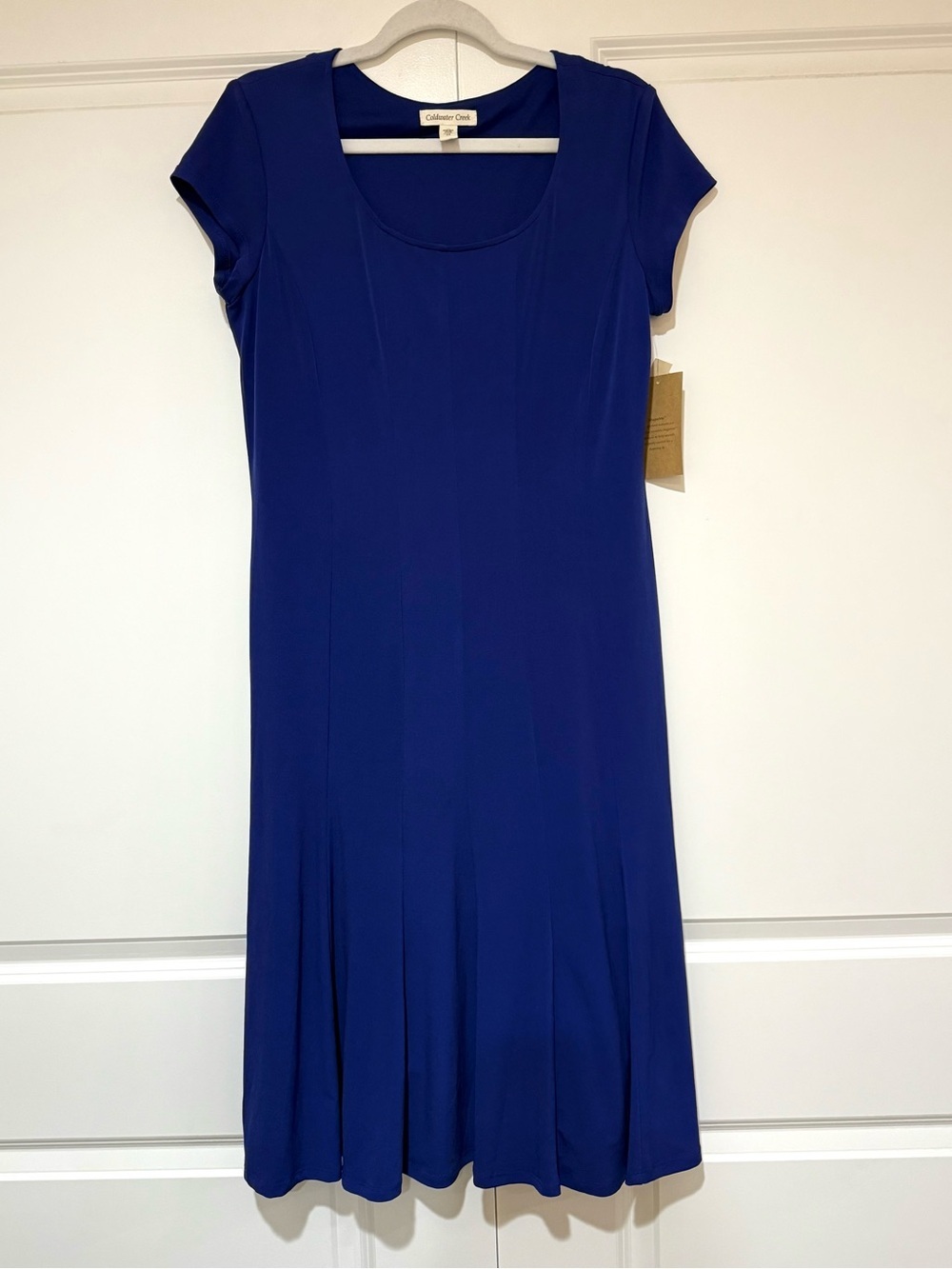 Coldwater Creek Women's Scoop Neck Midi Dress - Royal Blue